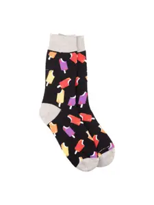The Tie Hub Pack Of 3 Patterned Calf Length Socks