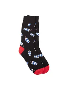 The Tie Hub Pack Of 3 Patterned Calf Length Socks