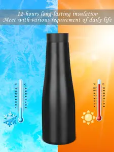 The Wallet Store Black Double Wall Vacuum Stainless Steel Water Bottle 400 ml