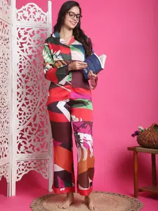 Claura Women Printed Night suit