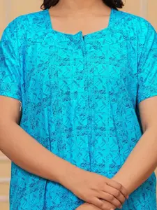 JVSP FASHION Pack Of 2 Women Cotton Printed Maxi Nightdress