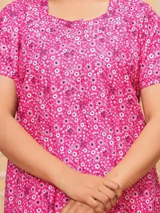JVSP FASHION Pack Of 2 Printed Cotton Maxi Nightdress