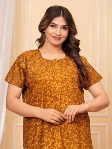 JVSP FASHION Pack Of 2 Women Cotton Printed Maxi Nightdress