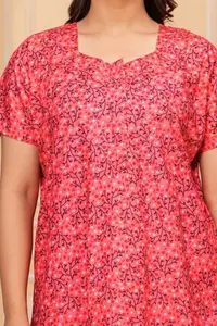 JVSP FASHION Women Pack OF 2 Printed Pure Cotton Round Neck Maxi Nightdress