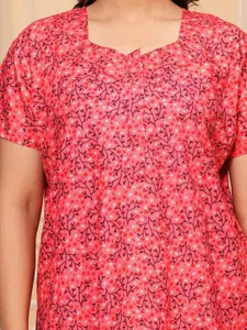 JVSP FASHION Pack Of 2 Women Cotton Printed Maxi Nightdress