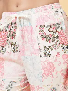 Dreamz by Pantaloons Women Printed Mid-Rise Lounge Pants With 2 Pockets