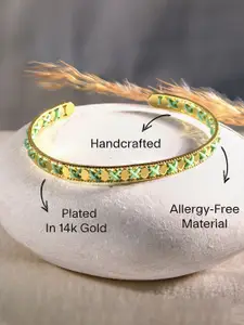 Accessorize Gold-Plated Threaded Cuff Bracelet