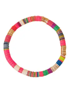 Accessorize Neon Disc Stretch Elasticated Bracelet