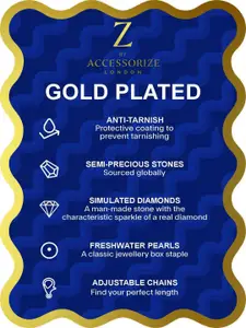 Accessorize Gold-Plated Cubic Zirconia Studded Letter "N" Link Bracelet