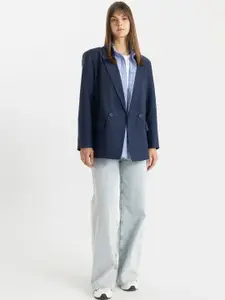 DeFacto Women Notched Lapel Collar Double Breasted Formal Blazer