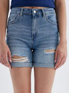 DeFacto Women Washed Pure Cotton Denim Shorts