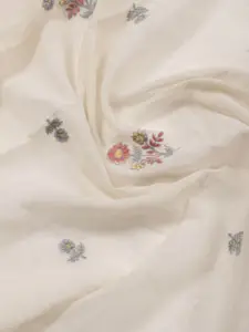 Meena Bazaar Striped Embroidered Unstitched Dress Material