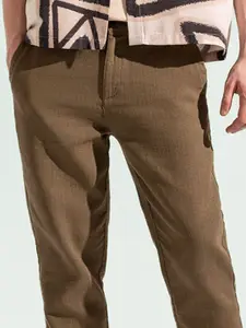 DeFacto Men Low Rise Pure Cotton Trousers
