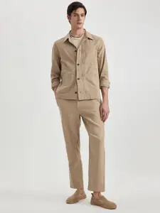 DeFacto Men Cotton Mid-Rise Trousers