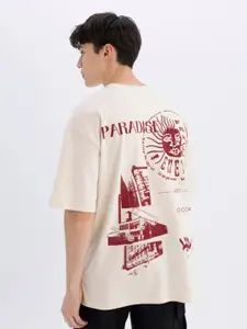 DeFacto Girls Graphic Printed Round Neck Cotton T-Shirt