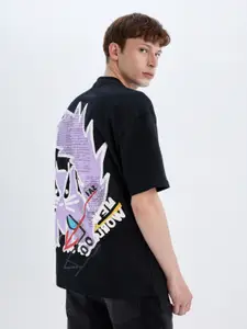 DeFacto Girls Graphic Printed Round Neck Cotton T-Shirt