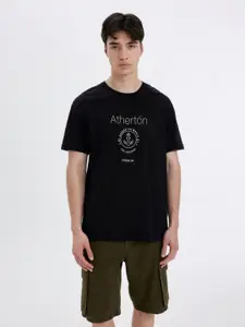 DeFacto Men Printed Round Neck Cotton T-Shirt