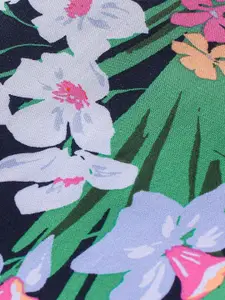 CrayonFlakes Girls Floral Printed Shoulder Straps Top with Palazzos