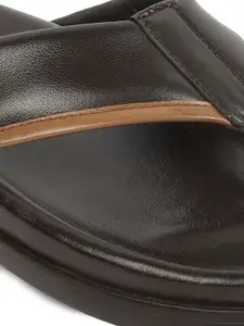 J.FONTINI Men Leather Comfort Sandals