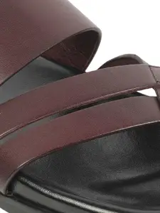 J.FONTINI Men Ethnic Leather Comfort Sandals