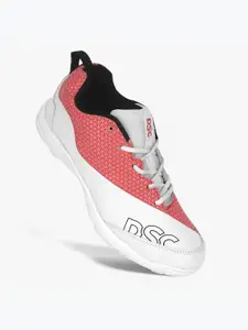 DSC Rigor X Cricket Shoes for Mens, Color - White/Red