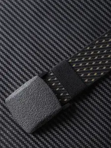 The Roadster Lifestyle Co. Men Textured Slider Buckle Closure Belt