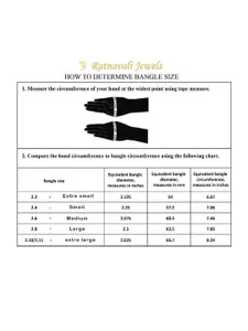 RATNAVALI JEWELS Set Of 2 Gold Plated American Diamond Bangle