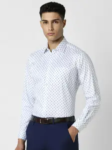 Van Heusen Men Spread Collar Micro Ditsy Printed Cotton Casual Shirt