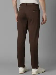 Louis Philippe Sport Men Solid Mid Rise Cotton Slim Fit Regular Trousers