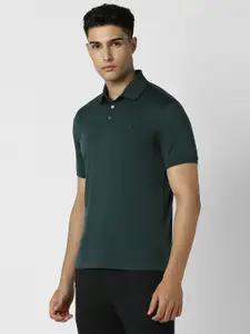 Van Heusen Men Solid Polo Collar Cotton T-Shirt