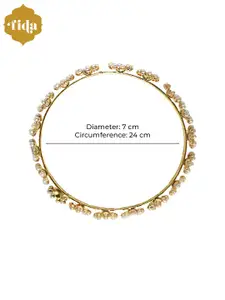 Fida Set Of 9 Gold Plated Stone Beaded Bangles