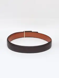 INVICTUS Men Textured Push Pin Closure Belt