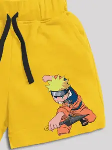 YK X Minute Mirth Boys Pure Cotton Naruto Printed Shorts