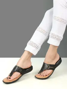 Denill Women Colourblocked T-Strap Flats