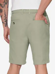 The Souled Store Men Solid Mid Rise Regular Fit Knee Length Regular Shorts