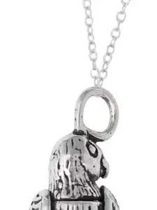 Exotic India Sterling Silver Parrot Pendant