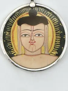 Exotic India Lord Mahavira Jain Sterling Silver Pendant