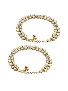 OOMPH Kundan Alloy Anklet