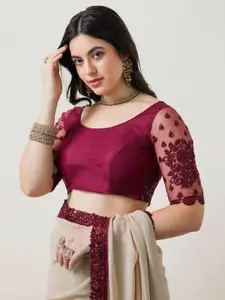 Soch Sequinned Embroidered Saree With Blouse Piece