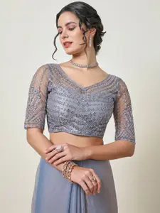 Soch Embroidered Organza Saree