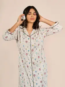 MAYSIXTY Women Printed Mini Nightdress