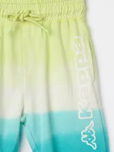 Kappa Boys Colourblocked Regular Fit Mid-Rise Cotton Shorts