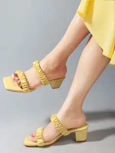 Carlton London Women Square Toe Block Heeled Sandals