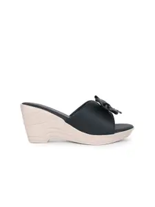 CHINRAAG Women Open Toe Wedge Sandals With Bows