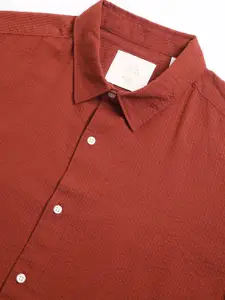 THE BEAR HOUSE Men Striped Slim Fit Pure Cotton Casual Shirt