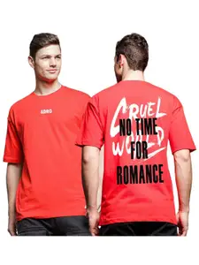 ADRO Men Typography Printed V-Neck T-shirt