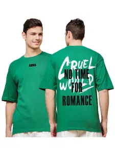 ADRO Men Typography Printed Applique T-shirt