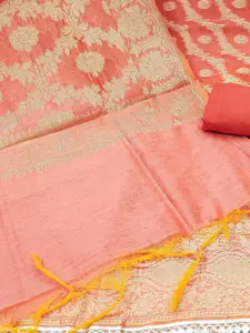 KALINI Floral Woven Design Zari Unstitched Dress Material