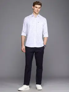 Allen Solly Classic Fit Checked Cutaway Collar Pure Cotton Casual Shirt