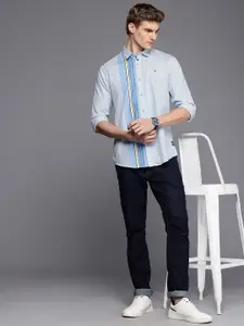 Allen Solly Pure Cotton Custom Slim Fit Opaque Striped Casual Shirt